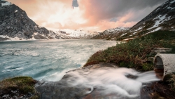 Beautiful Day and Mountain Landscape