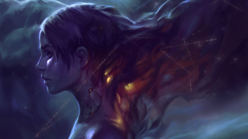 Beautiful Girl with Fiery Hair