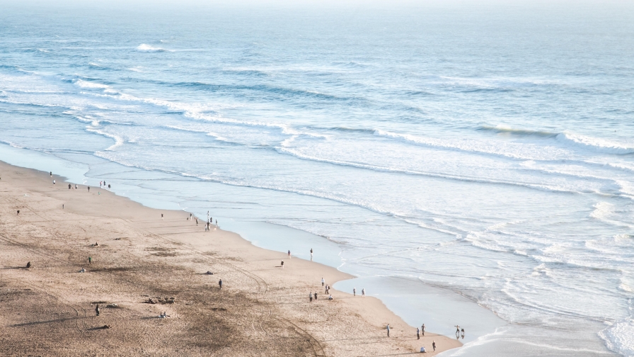 Beautiful Island and Ocean Waves