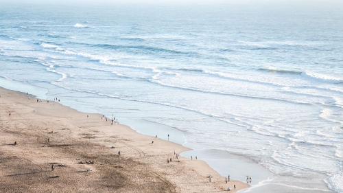 Beautiful Island and Ocean Waves