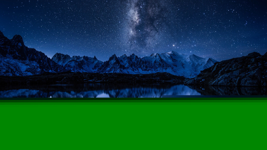 Beautiful Night and Clear Sky over Lake