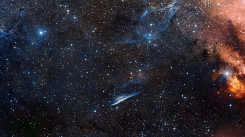 Beautiful Red and Blue Galaxy