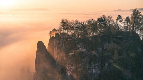 Beautiful Terrain and Morning with Sunlight