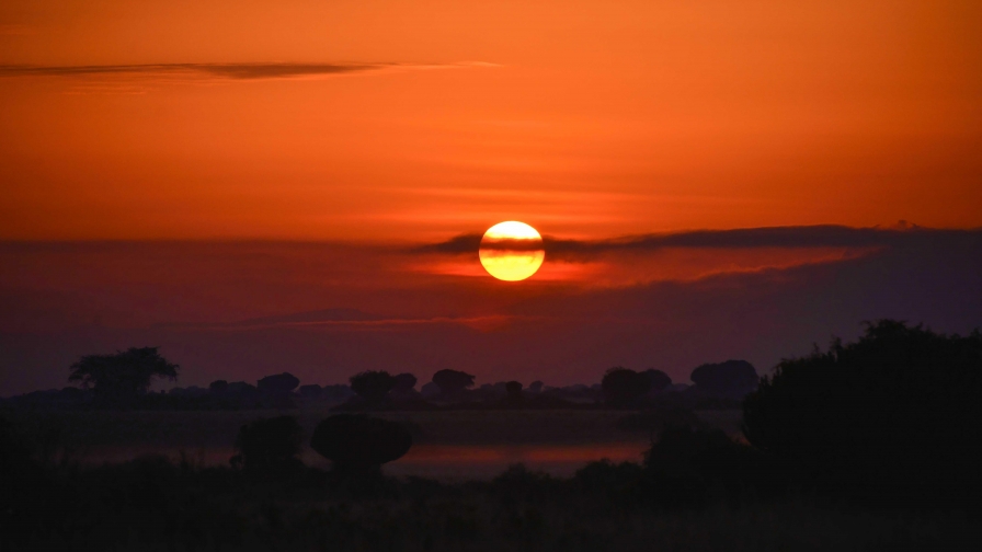 Beautiful Wonderful Sunset and Clouds in Sky