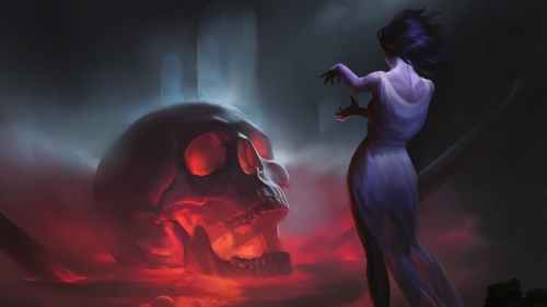 Big Skull and Red Light