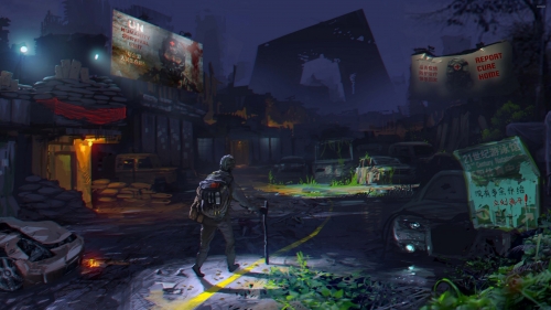 China Town in Abandoned City