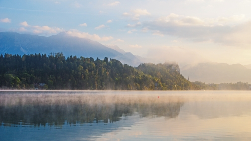 Cloud on Water at Dawn