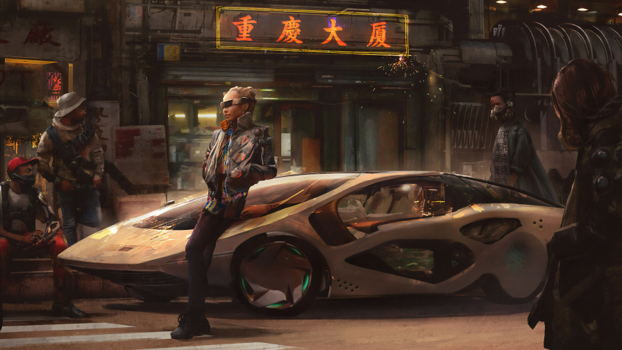 Cyberpunk 2077 Cyborgs on Street