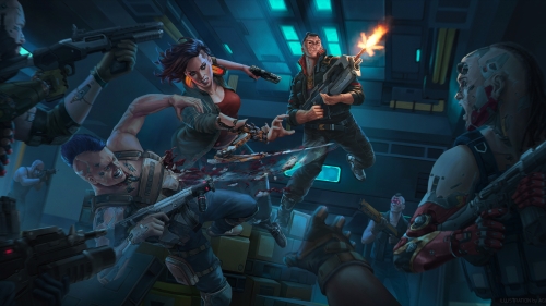 Cyberpunk 2077 Firefight in Bar