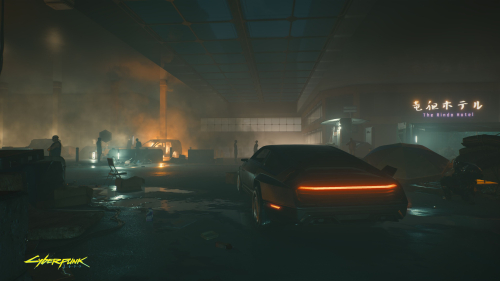 Cyberpunk 2077 Night City and Car