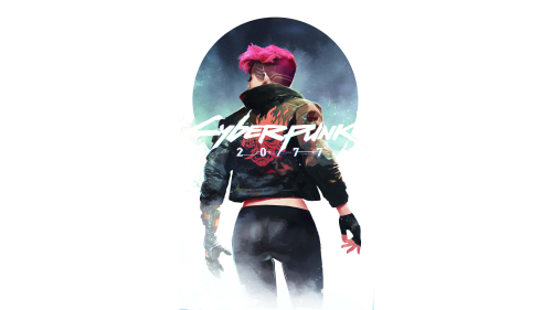 Cyberpunk 2077 Pretty Girl with Pink Hair