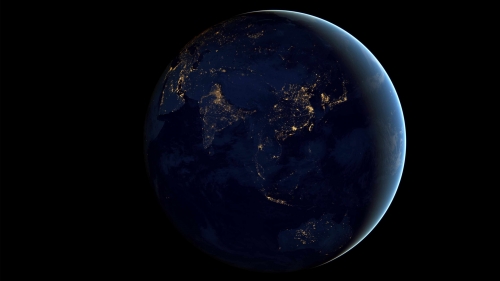 Earth At Night Seen From Space