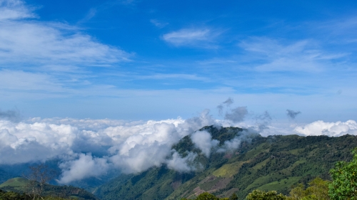 Hill Slope Clouds Sky