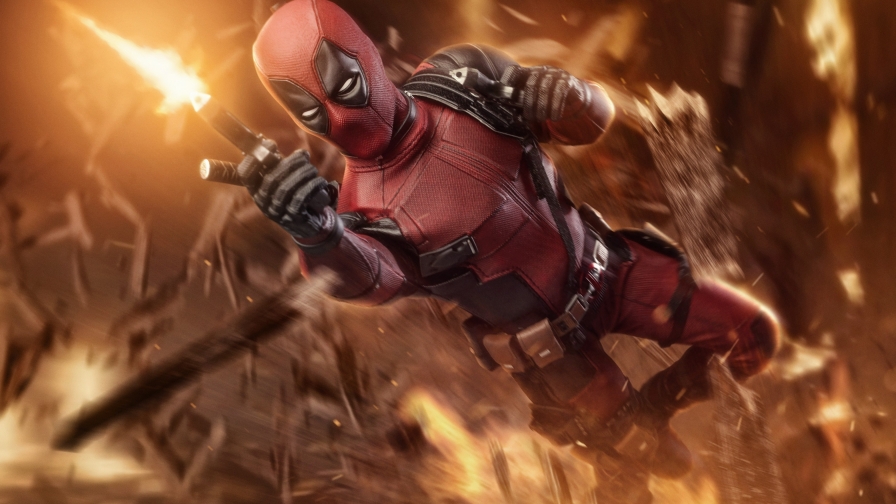 Jumping of Deadpool