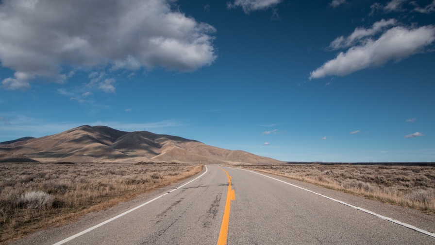 Long Road and Desert