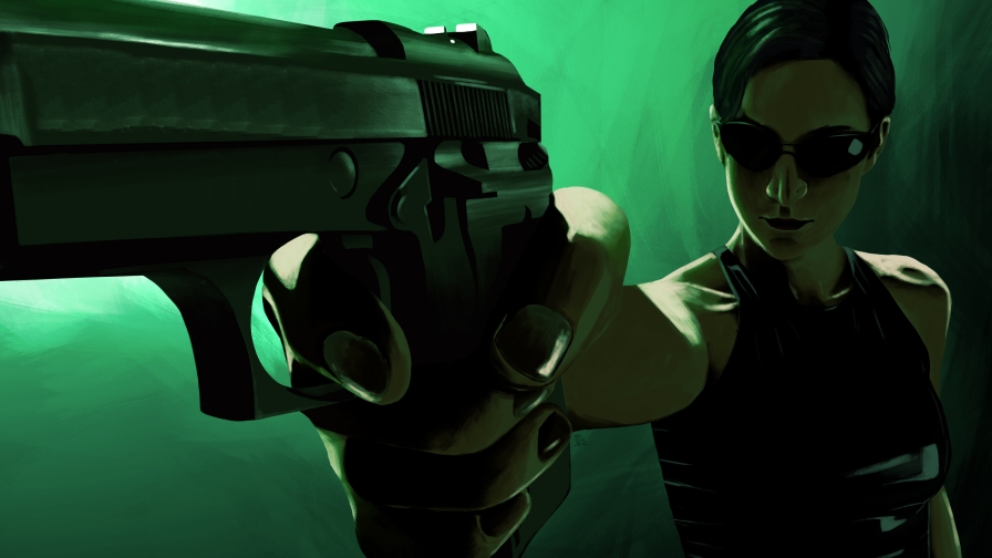 Matrix Trinity with Gun