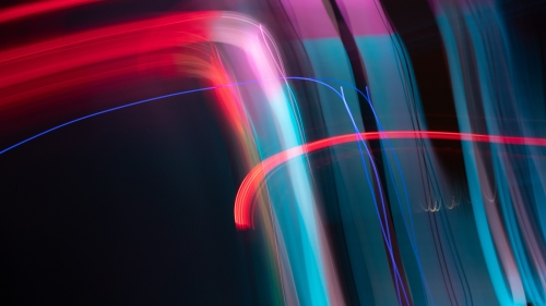 Neon Blue and Red Lights