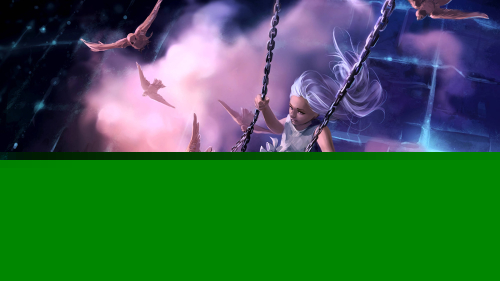 Pretty Girl and Pink Birds