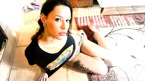 Pretty girl on the bed