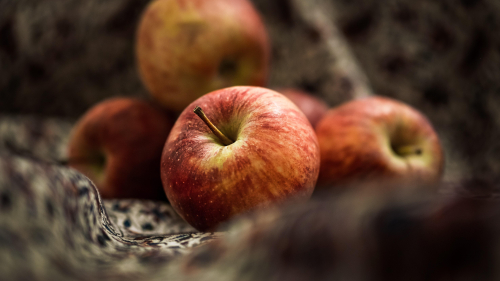 Red and Yellow Apples Close-Up