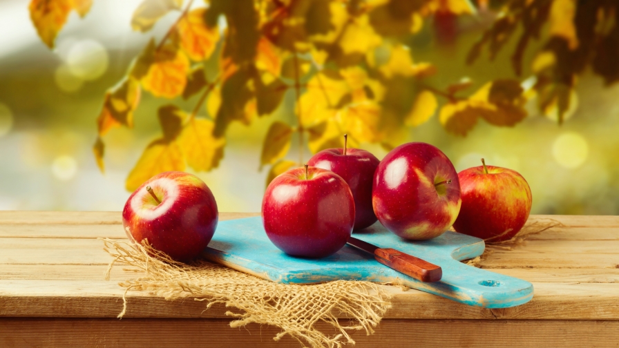 Red Apples on Table