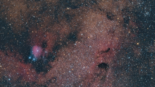 Red Nebula and Stars