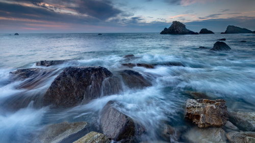 Rocks in Water on Coast