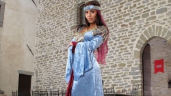 Satin Bloom beautiful Czech babe in Castle