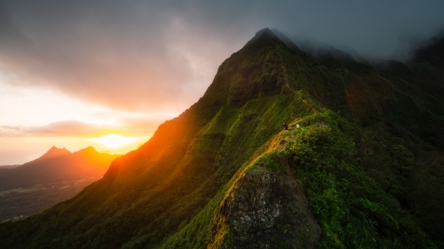 Sunlight and Mountain Hill