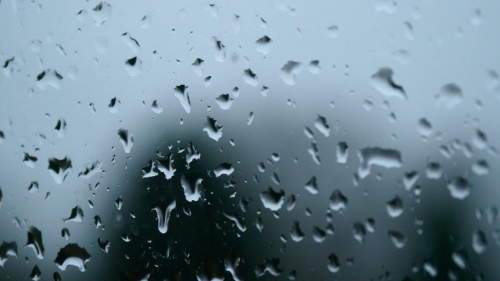 Water Drops on Glass Surface