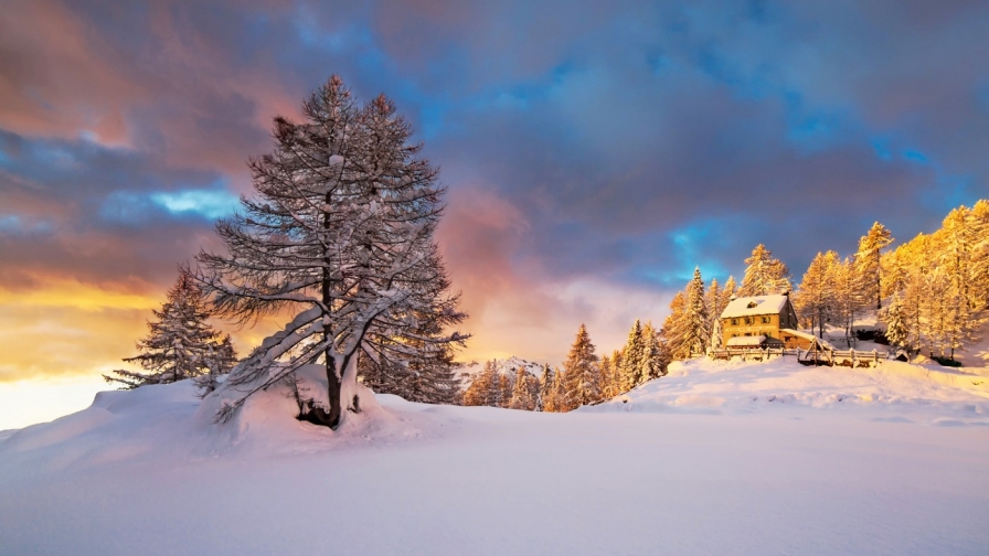 Winter Alps and Snow in Italy