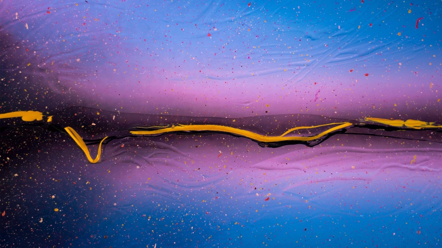 Yellow Spots of Paint on Glass